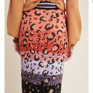 LEOPARD SWEATER KNIT PENCIL SKIRT M (NWT)